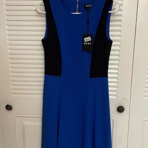 Blue and Black DKNY women dress